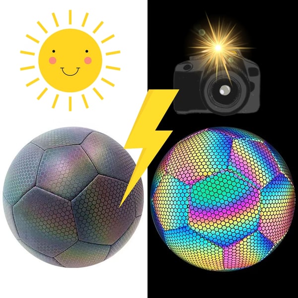 Lumi reflekterande fotboll storlek 5 holografisk ben