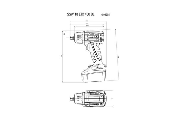 KOMBO-KIT 18V BS+SSW+WBQ+BSA 2*10.0AH - ME 685209000