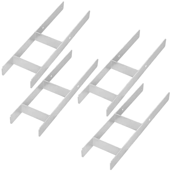 KOTARBAU H-pelarfod til vægmontering, konsol, galvaniseret stålankre, 160 mm, 4-pak