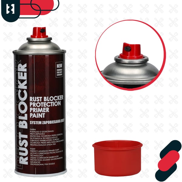 Punainen RAL3000 korroosionestoaine metallille 400 ml
