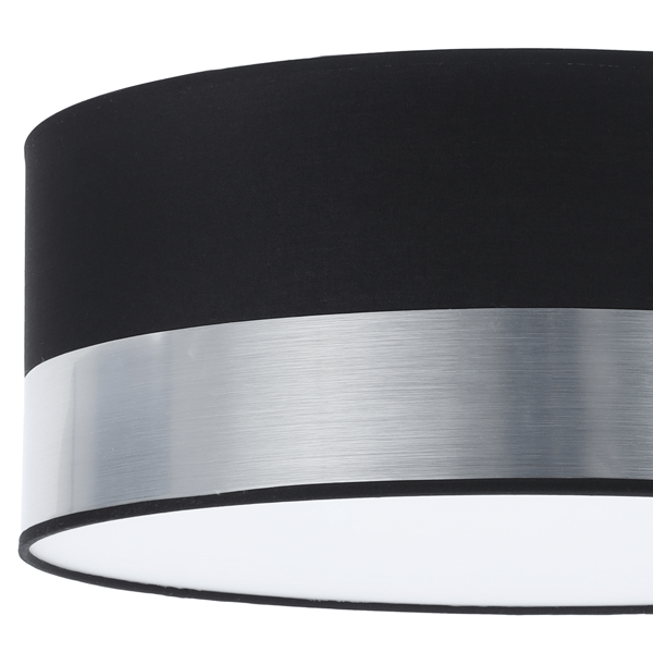 ELEGANCE PLEXI-KATTOVALAISIN MUSTA KROMI 40 CM E27