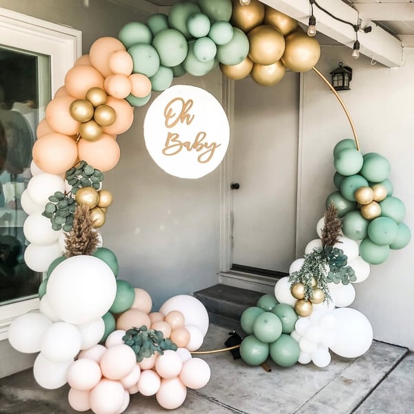 Ballonggirlande 117 stk til bryllup, fødselsdag, dåb, latexballoner