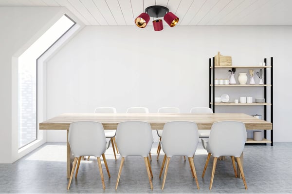 Lofthængende lampe med gylden LED-loftlampe