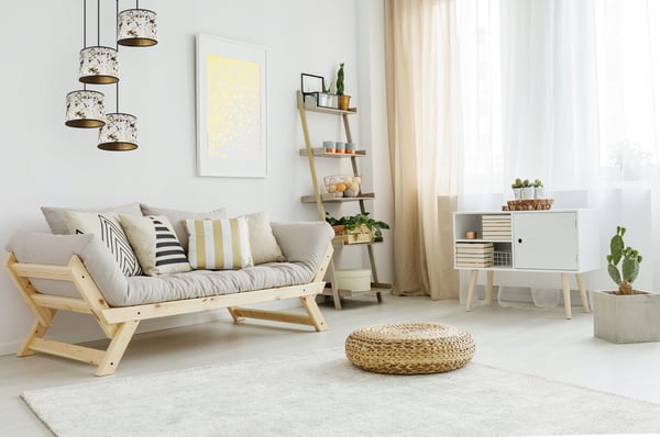 HÆNGELAMPE, LOFTKRONE, LAMPESKÆRM, GULDMØNSTER