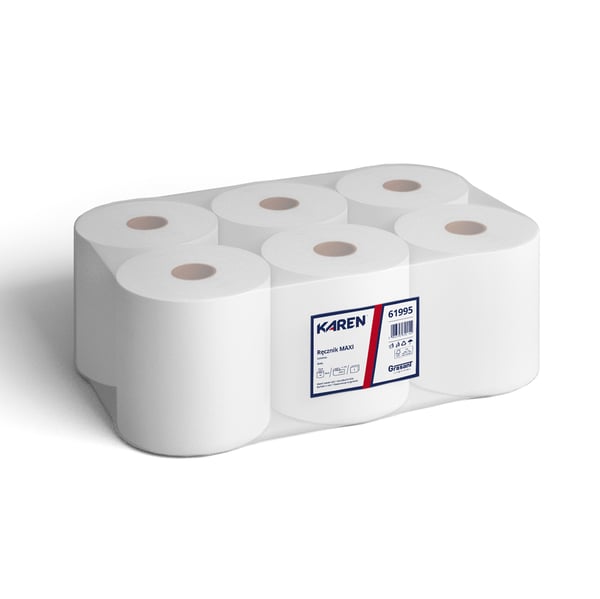 Maxi 2w vit cellulosahandduk, 6-pack (62995)