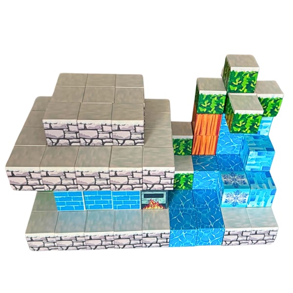 Minecraft pædagogisk magnetisk bloksæt 110 dele plus figur