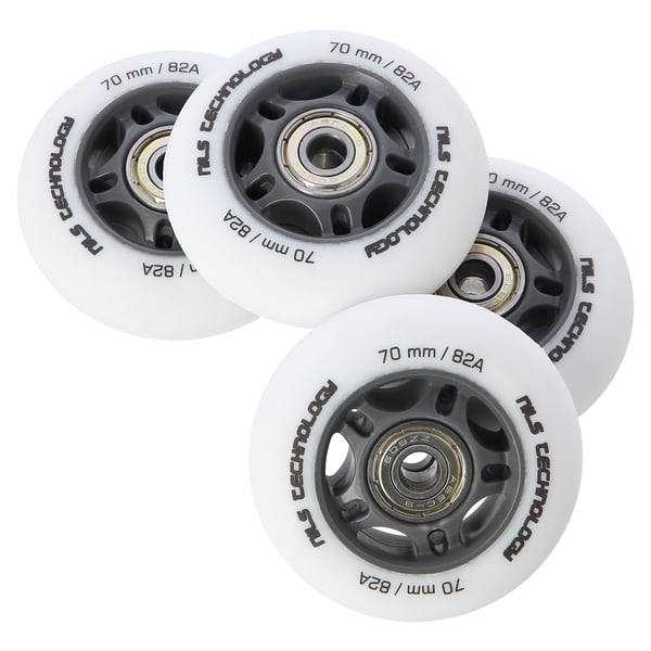 PU 70x24 82A vit mattfinish (4 st.) + ABEC-9 (8 st.) NILS EXTREME-set
