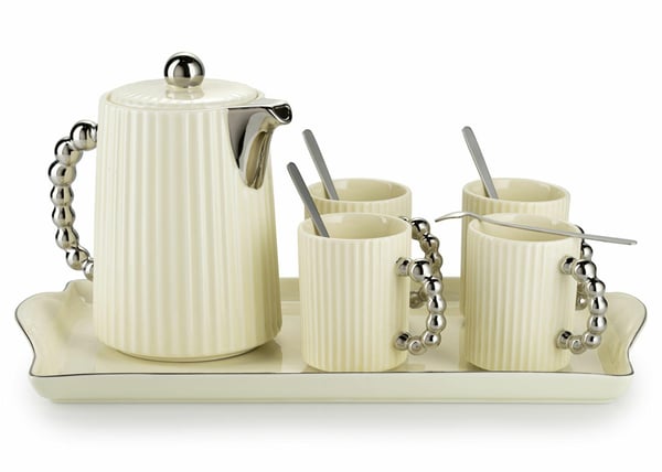 Luca Silver Cream kaffeset 6 st