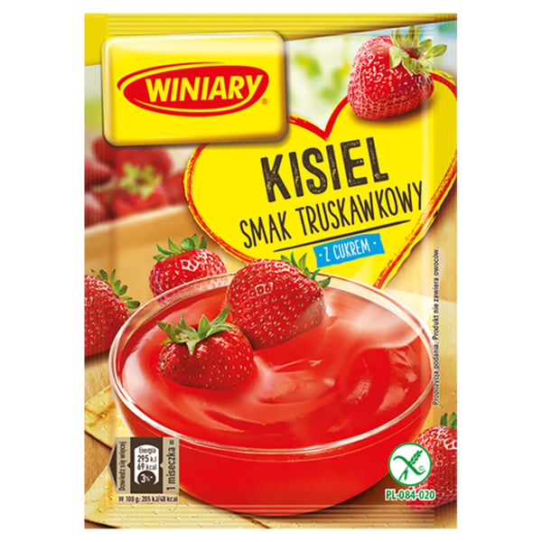 Vinbärsgelé med socker och jordgubbssmak, 77 g