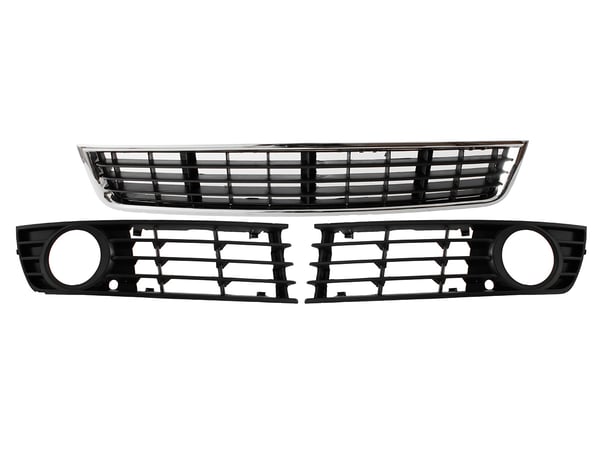 Audi A4 B6 00-04 grill i stötfångaren vänster + höger + mittensats