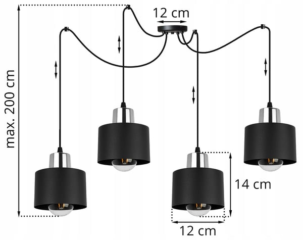 MODERNI KATTOVALAISIN MUSTA LED-VALAISIN