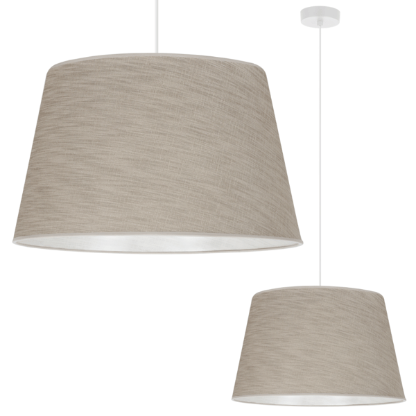 RIIPPUVALAISIN, PELLAVAKARTIO, VALKOINEN, 1 LITTEÄ, BEIGEN VARJOSTIN, P05 44CM