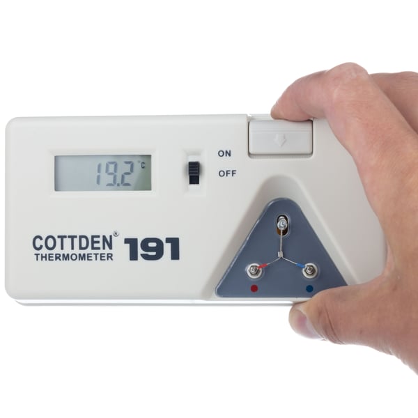 191 tip temperaturmåler med batteri og ekstra sensorer