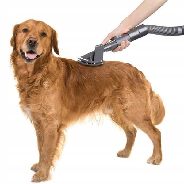 Rosfix GroomSet Pro V7/V8/V10/V11 - Sæt med kæmmebørste + fleksibel slange 160 cm + adapter | Til fjernelse af hunde- og kattehår | Kliksystem | Justerbare nåle