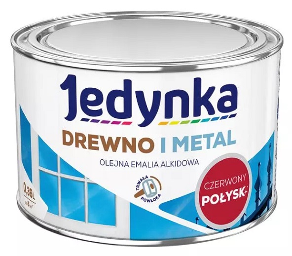 ALKYD EMALJE TIL TRÆ OG METAL RØD 0,36L - 5EMAL.CZJ0,4