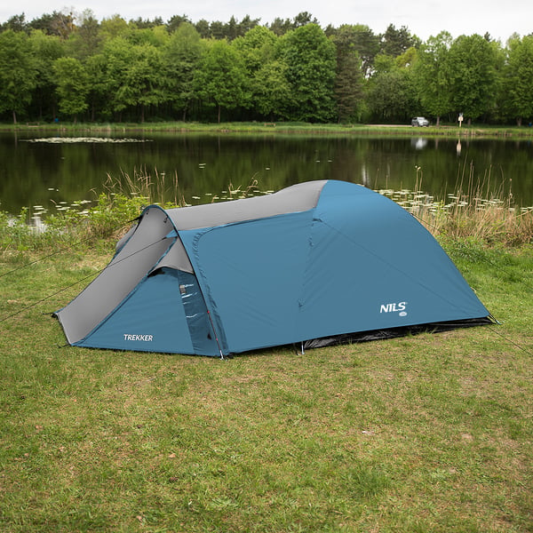 NC6012 sinisen-harmaa teltta leirintä trekker Nils Camp