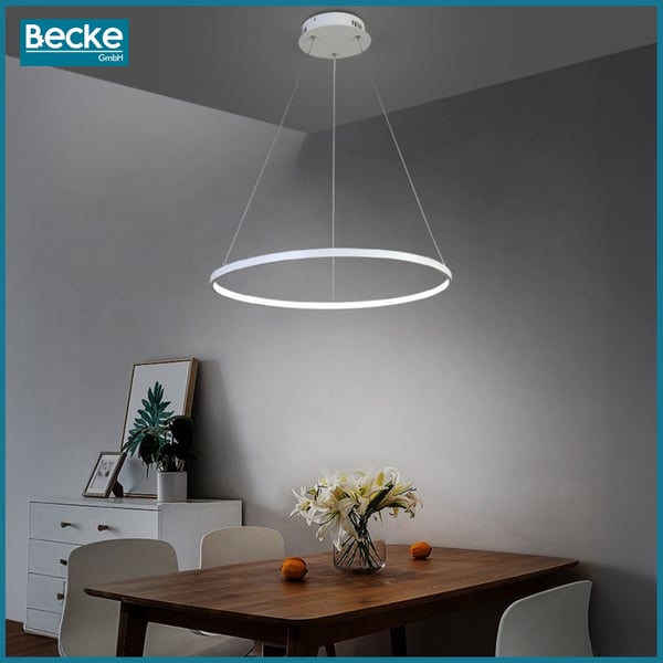 LED-ringlampa loftkökskrona skandinavisk hänglampa 110 cm neutral