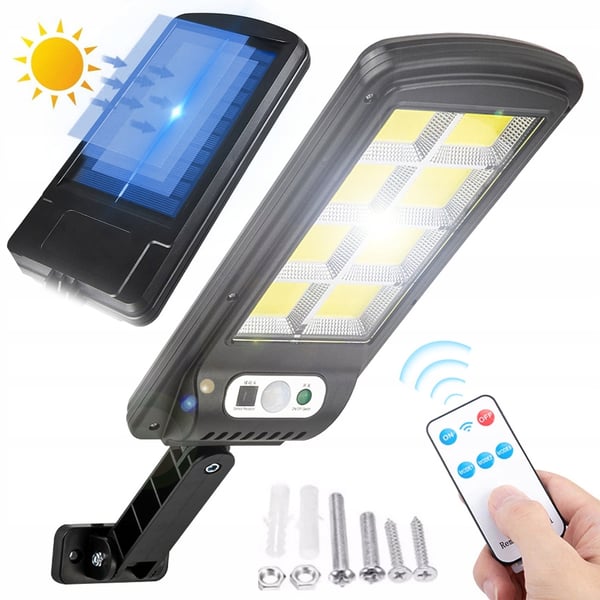 Aurinkokennolamppu 160 LEDiä, puutarhan liiketunnistin, 3 tilaa, kaukosäädin, IP65 halogeeni Aurinkokennolamppu 160 LEDiä, puutarhan liiketunnistin, 3 tilaa, kaukosäädin, IP65 halogeeni
