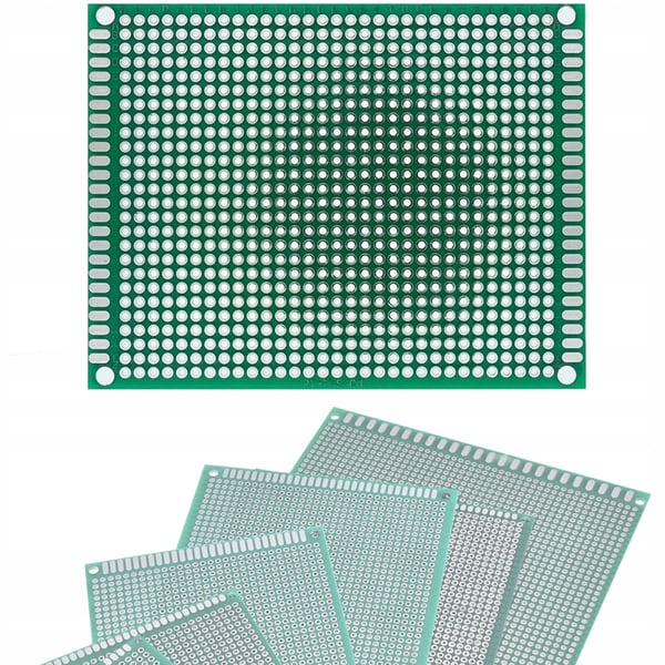 Kaksipuolinen universaali prototyyppipiirikortit 70 x 90 mm vihreä