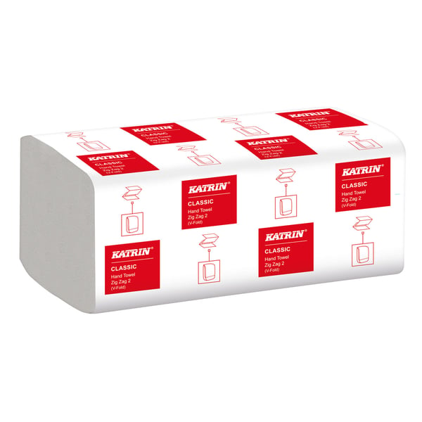 Katrin Classic 2-pak håndklæder, 4000 stk., hvid, handypack