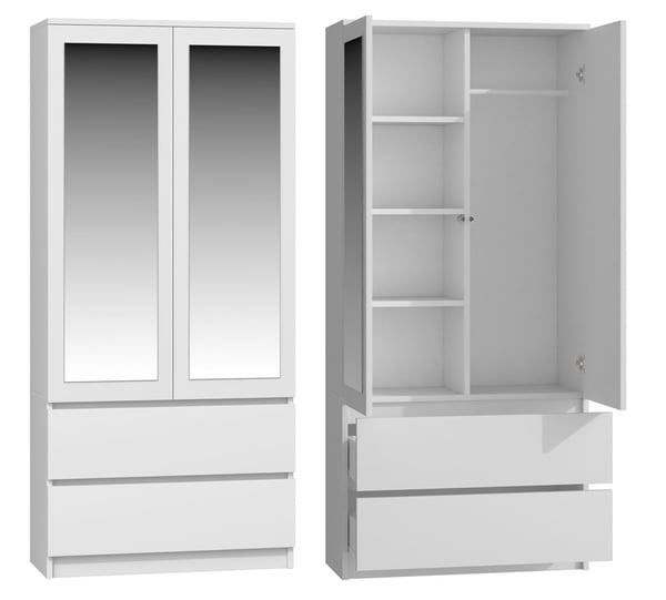 Malwa SS-90L hvid garderobe Malwa SS-90L hvid garderobe