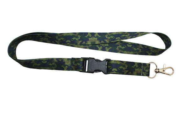 Militärt nyckelband mörk kamouflage 20 mm bredd 52 cm längd