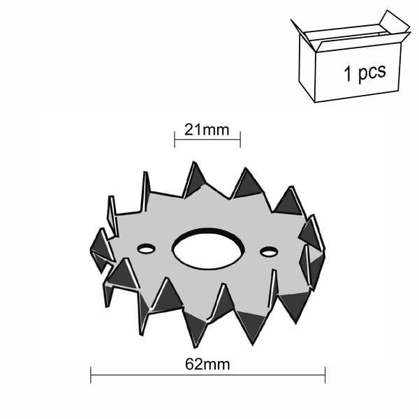 Bulldog dobbeltsidet ring 62x21x1,2 mm