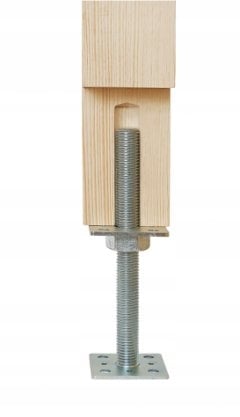 Säätöpellarit pohjalla kierteellä PSR80 80x80x250x4.0