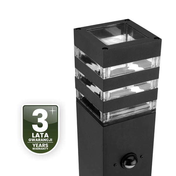 Havelampe udendørs stående stolpe E27 LED bevægelsessensor TAXUS 2 80cm LUMILED