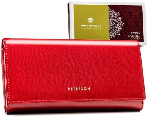 Elegantti nahkainen naisten lompakko nepparikiinnityksellä - Peterson