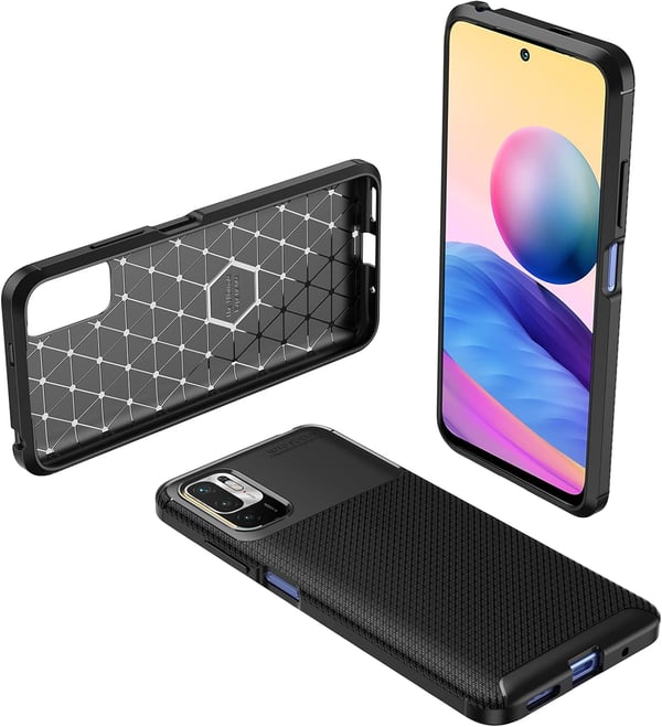 Bagcover til Xiaomi Redmi Note 10 5G / Poco M3 Pro 5G sort + 3x glas