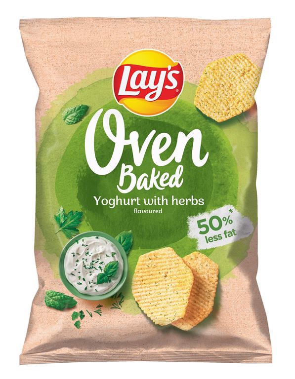 Lay's Uunissa paistetut, muotoillut perunalastut jogurtin ja yrttien maulla 110 g