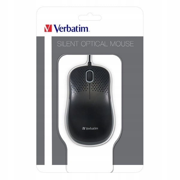 Verbatim Silent Wired Mouse, Sort, med et stille klik
