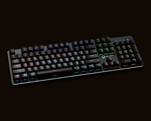 Langallinen mekaaninen pelinäppäimistö RGB QWERTY musta