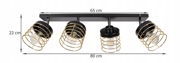 LOFTSLAMPE LAMPE LAMPE BØRSTE LAMPE GULD LED