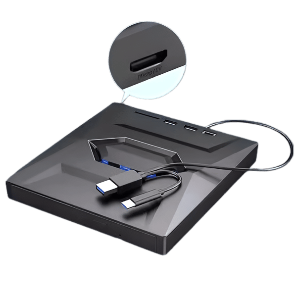 Ekstern CD DVD RW 5 i 1 USB 3.0 type optisk drev CD