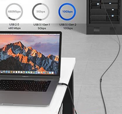 Jsaux Kabeladapter USB-C Hane till USB-C Hona 100W/5A 1M