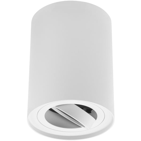 Pinta-asennettava HALOGEENI Spotputki, siirrettävä GU10, pyöreä, valkoinen, 125 mm, AMAT-XL LUMILED