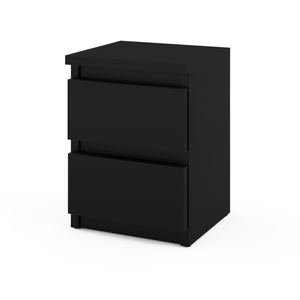 Sort sengebord 30 CM 2S Soveværelsesmøbel Nakastlik Loft