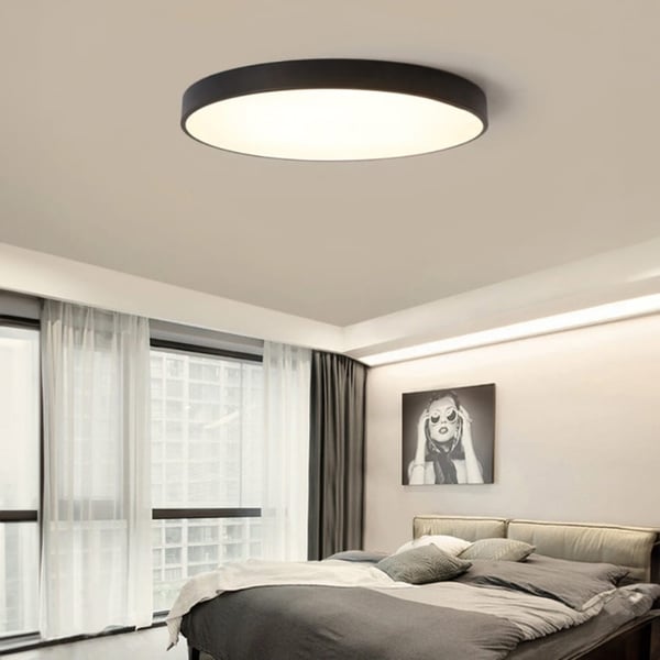 Rund LED loftlampe 40 cm neutral hvid 24w moderne Rund LED loftlampe sort 40 cm - neutral