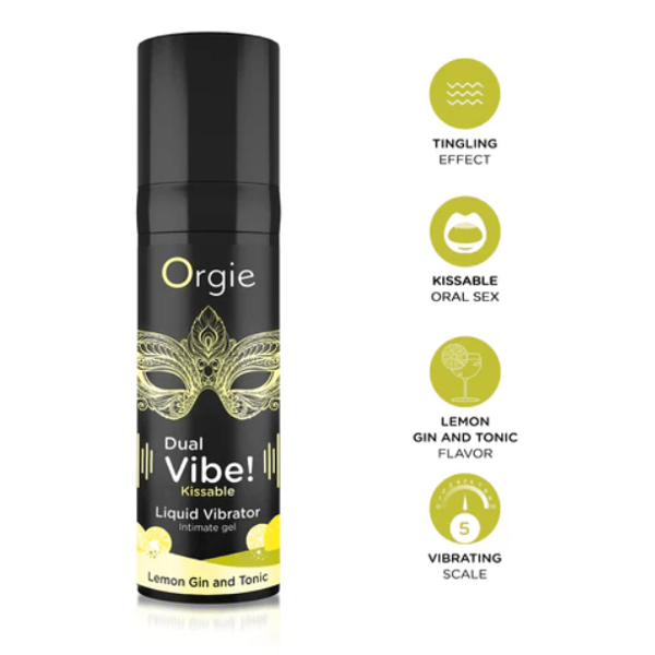Orgies - Dual Vibe! Flydende Vibrator 15ml - Citron Gin og Tonic