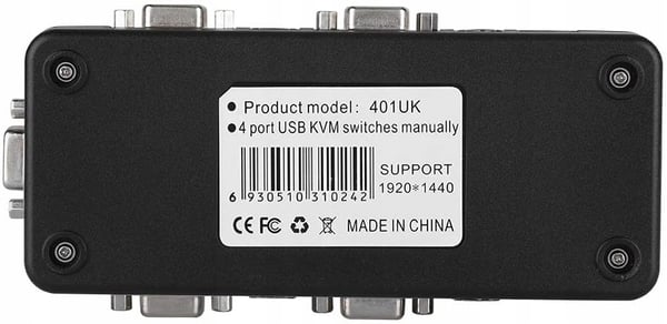 KVM-switch VGA 4x1-switch 3xUSB-hubblåda