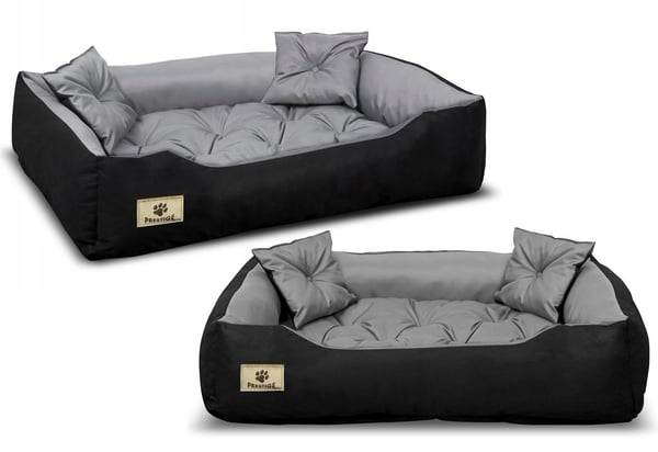 Koiran sänky kenneli PRESTIGE 115x95 cm vesitiivis harmaa