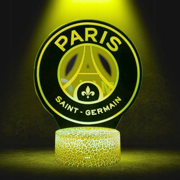 Paris Saint-Germain PSG 16 LED 3D Nattlampa för Barn + Fjärrkontroll