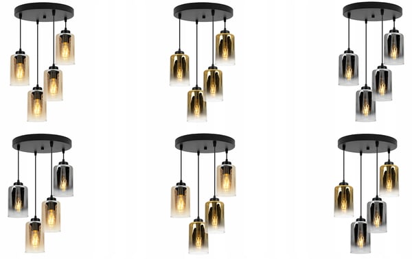 MODERNE ELEGANT HÆNGELAMPE MED GLASSKÆRM