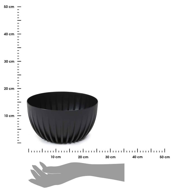 Avskalad ECO genbrugsblomstkrukke sort