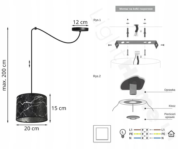 Lofthængende lampe Spider lampeskærm sølv marmor