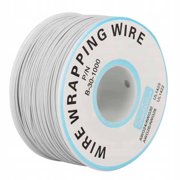 Kynar tråd AWG 0,25 mm grå 200 m
