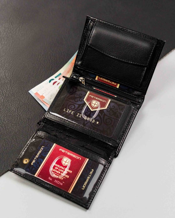 Peterson plånbok sk. PTN 339.01-2077 Svart+Svart