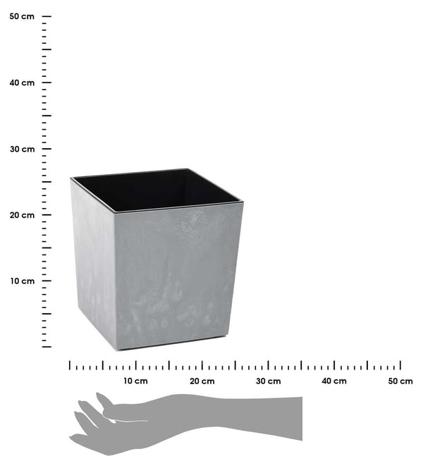 Flore harmaa betoniruukku, k19x19 cm